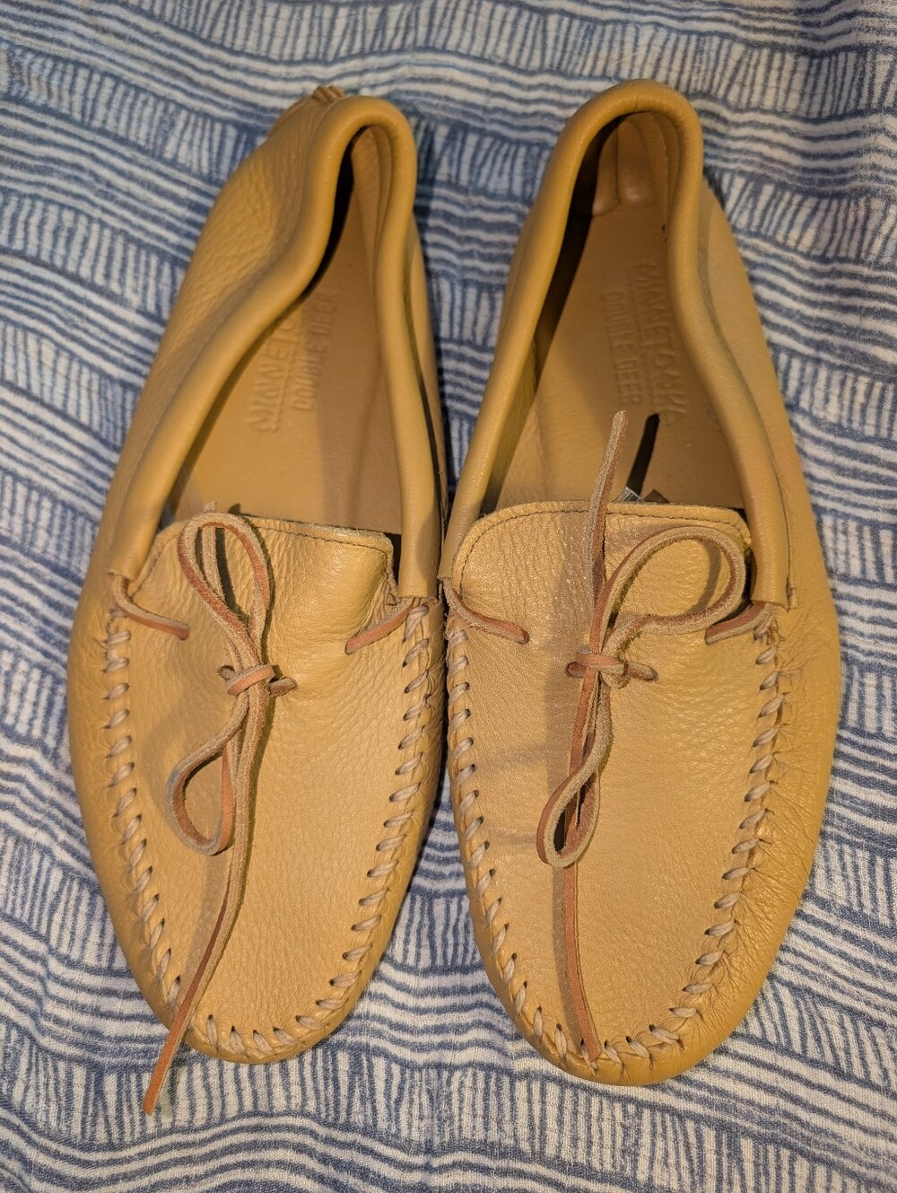 Minnetonka 816 Double Deer Deerskin Men's 12 Moccasins Soft Sole Driving Loafers